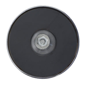 RB100EB Heavy-Duty Ceramic Round Base Magnet Assembled with Eyebolt and Nuts - Bottom View