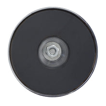Load image into Gallery viewer, RB100EB Heavy-Duty Ceramic Round Base Magnet Assembled with Eyebolt and Nuts - Bottom View