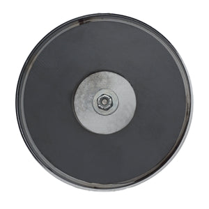 RB100POST Heavy-Duty Ceramic Round Base Magnet Assembled with Grooved Post - Top View