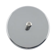 Load image into Gallery viewer, RB80POST Heavy-Duty Ceramic Round Base Magnet Assembled with Grooved Post - Bottom View