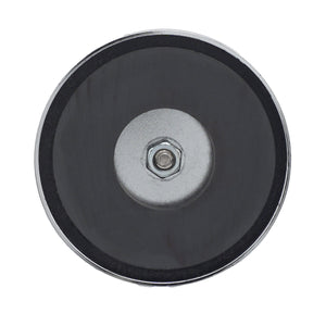 RB80POST Heavy-Duty Ceramic Round Base Magnet Assembled with Grooved Post - Top View