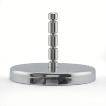Load image into Gallery viewer, RB80POST Heavy-Duty Ceramic Round Base Magnet Assembled with Grooved Post - Side View