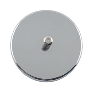 RB80POST Heavy-Duty Ceramic Round Base Magnet Assembled with Grooved Post - Top View