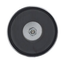 Load image into Gallery viewer, RB80POST Heavy-Duty Ceramic Round Base Magnet Assembled with Grooved Post - Bottom View