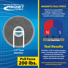 Load image into Gallery viewer, RB100CBX Heavy-Duty Ceramic Round Base Magnet - 45 Degree Angle View