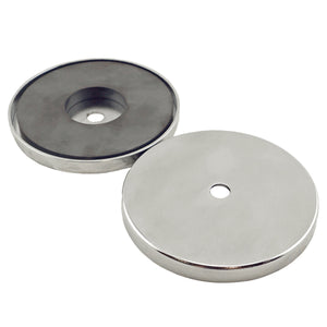 RB100C Heavy-Duty Ceramic Round Base Magnet - 45 Degree Angle View