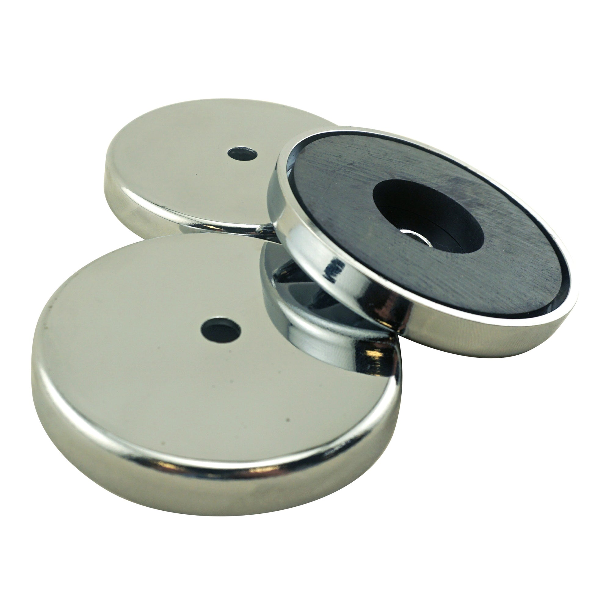 Load image into Gallery viewer, RB70CX3 Heavy-Duty Ceramic Round Base Magnet (3pk) - 45 Degree Angle