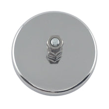 Load image into Gallery viewer, RB70B3N Heavy-Duty Ceramic Round Base Magnet with Bolt and Nuts - Top View