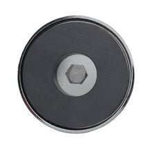 Load image into Gallery viewer, RB70B3N Heavy-Duty Ceramic Round Base Magnet with Bolt and Nuts - Bottom View