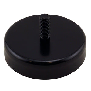 CACM300BPC Heavy-Duty Ceramic Round Base Magnet with Male Stud - 45 Degree Angle View