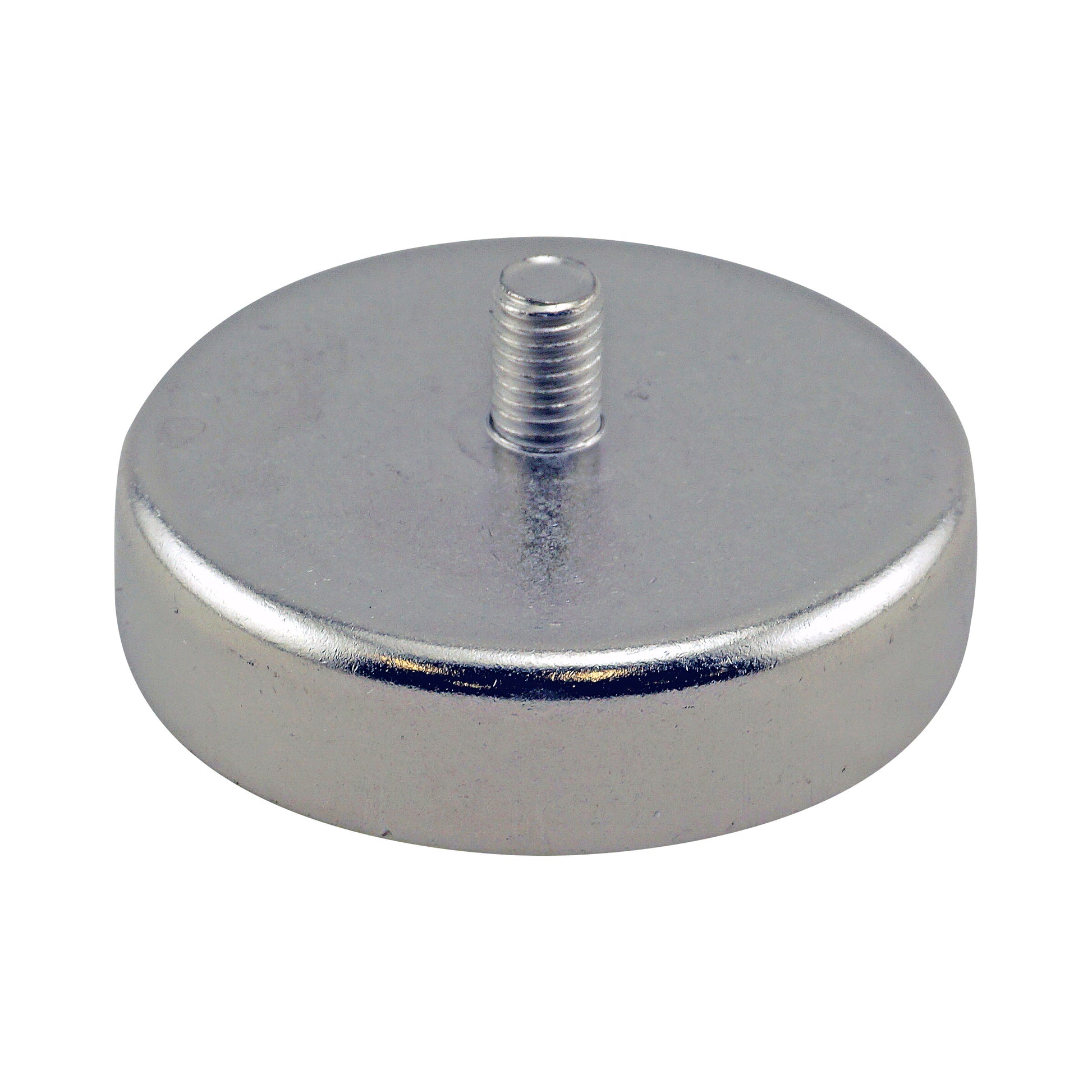 Load image into Gallery viewer, CACM300S01 Heavy-Duty Ceramic Round Base Magnet with Male Stud - 45 Degree Angle View