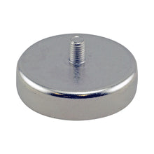 Load image into Gallery viewer, CACM300S01 Heavy-Duty Ceramic Round Base Magnet with Male Stud - 45 Degree Angle View