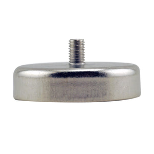 CACM300S01 Heavy-Duty Ceramic Round Base Magnet with Male Stud - Side View