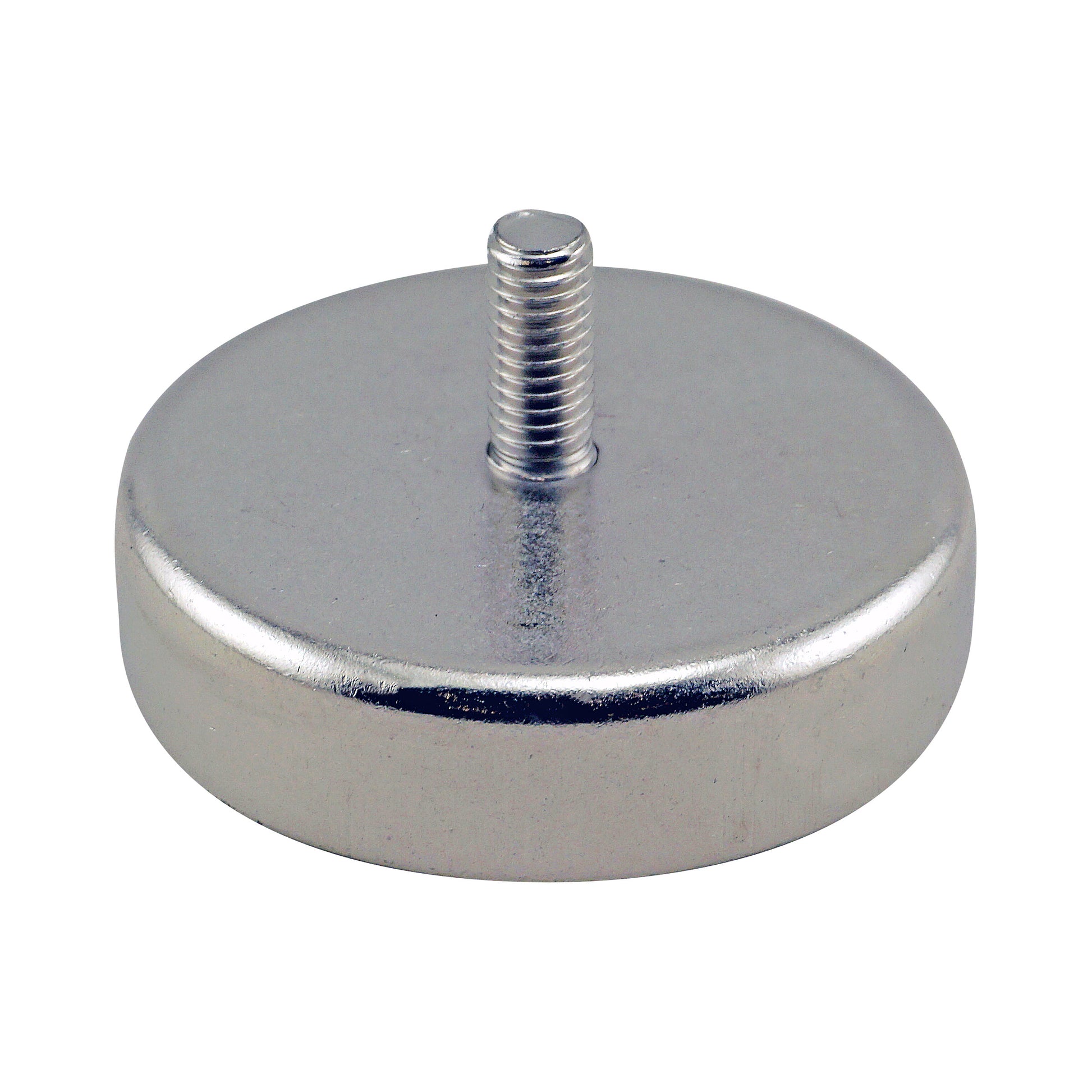 Load image into Gallery viewer, CACM300 Heavy-Duty Ceramic Round Base Magnet with Male Thread - 45 Degree Angle View
