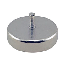 Load image into Gallery viewer, CACM300 Heavy-Duty Ceramic Round Base Magnet with Male Thread - 45 Degree Angle View