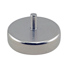 Load image into Gallery viewer, CACM300 Heavy-Duty Ceramic Round Base Magnet with Male Thread - 45 Degree Angle View