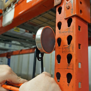 CACM300 Heavy-Duty Ceramic Round Base Magnet with Male Thread - In Use