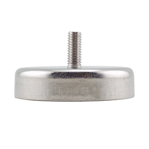 CACM300 Heavy-Duty Ceramic Round Base Magnet with Male Thread - Front View