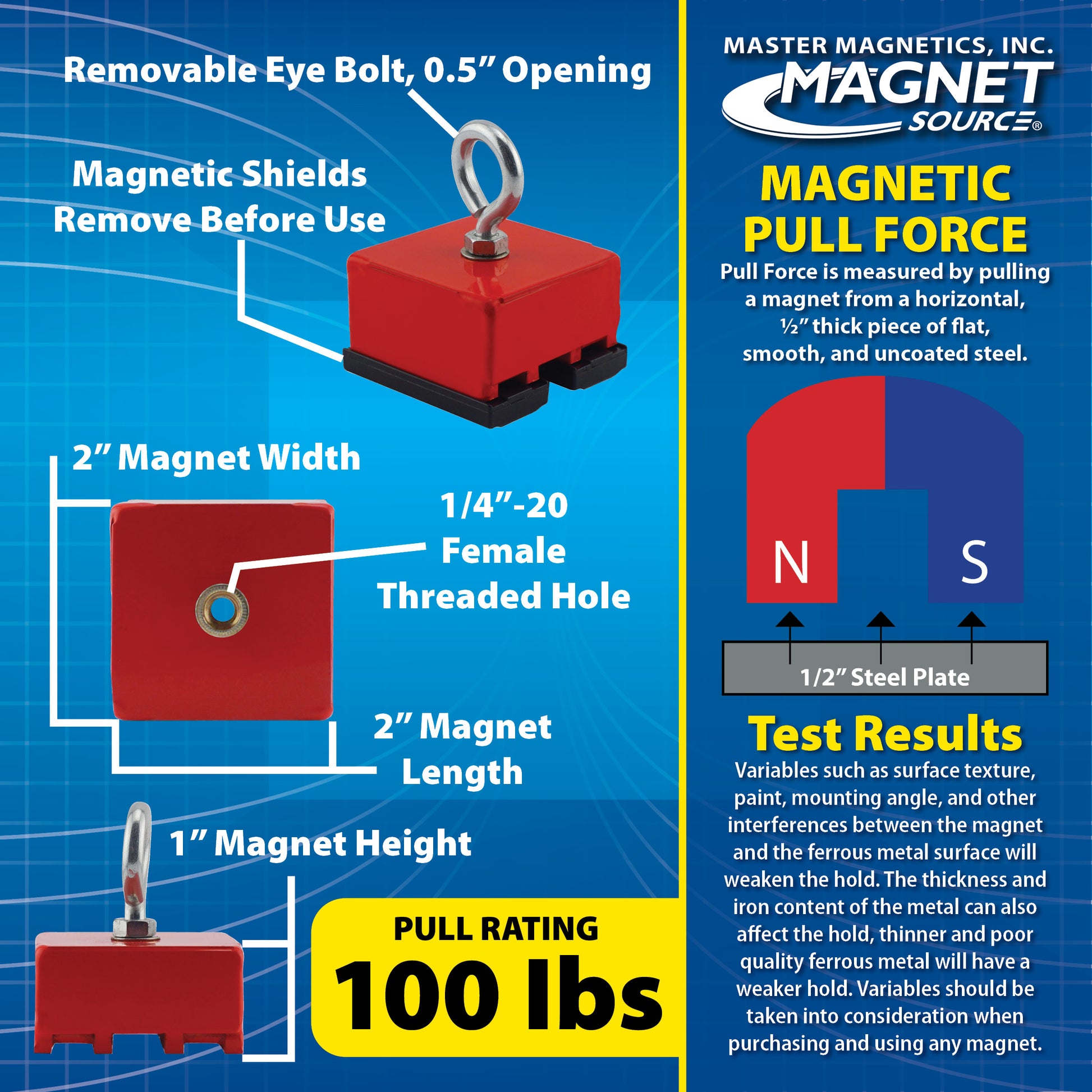 Load image into Gallery viewer, 07541 Heavy-Duty Holding and Retrieving Magnet - Specification