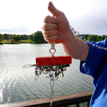 Load image into Gallery viewer, 07542 Heavy-Duty Holding and Retrieving Magnet - Hand Holding Magnet with a Tangled Mess of Fishing Hooks