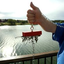 Load image into Gallery viewer, 07542 Heavy-Duty Holding and Retrieving Magnet - Hand Holding Magnet with a Tangled Mess of Fishing Hooks