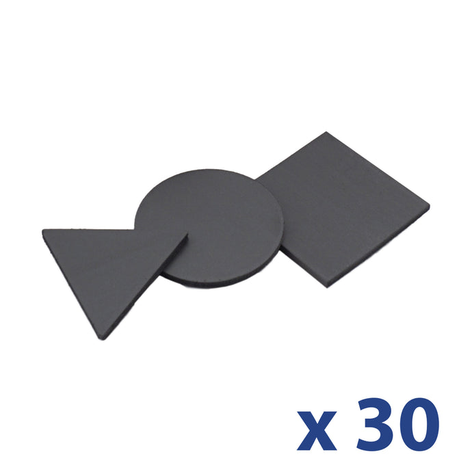 07257 High Energy Flexible Two Sided Magnetic Shapes (30pk) - 45 Degree Angle View