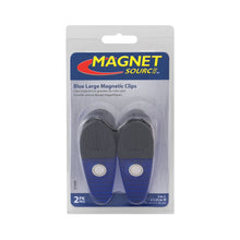 Load image into Gallery viewer, 07506 Large Neodymium Magnetic Clips (2pk, Blue) - Packaging