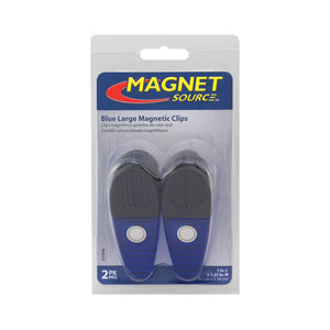 07506 Large Neodymium Magnetic Clips (2pk, Blue) - Packaging