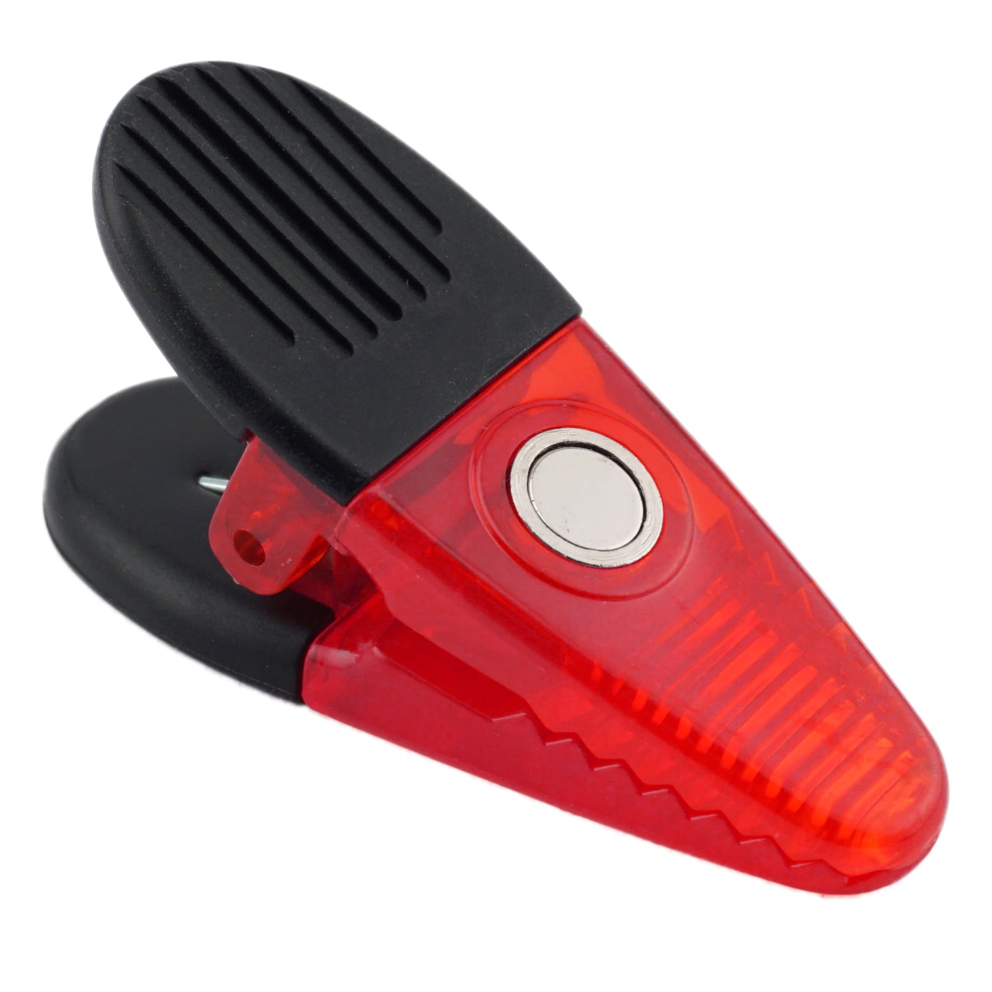 Load image into Gallery viewer, 07520 Large Neodymium Magnetic Clips (2pk, Red) - 45 Degree Angle View