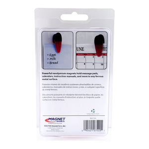 07520 Large Neodymium Magnetic Clips (2pk, Red) - Bottom View