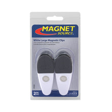 Load image into Gallery viewer, 07523 Large Neodymium Magnetic Clips (2pk, White) - Side View