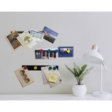 Load image into Gallery viewer, 08045 Magnetic Bulletin Bar - Black - In Use