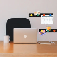 Load image into Gallery viewer, 08045 Magnetic Bulletin Bar - Black - 45 Degree Angle View