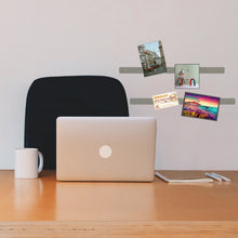Load image into Gallery viewer, 08047 Magnetic Bulletin Bar - Brushed Steel - In Use