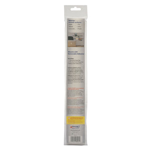 08047 Magnetic Bulletin Bar - Brushed Steel - Back of Packaging