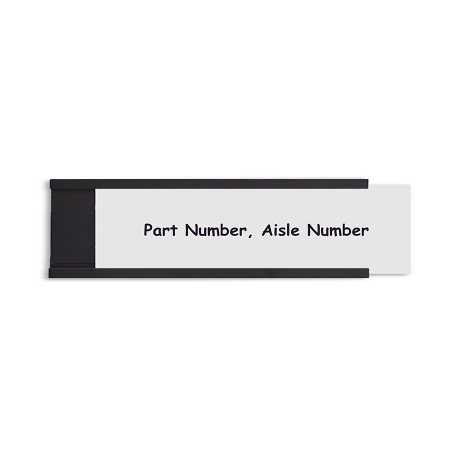 Load image into Gallery viewer, RE40CUT6BXS01 Magnetic C-Profile Labeling Kit (25 Holders, 35 Labels) - Front View