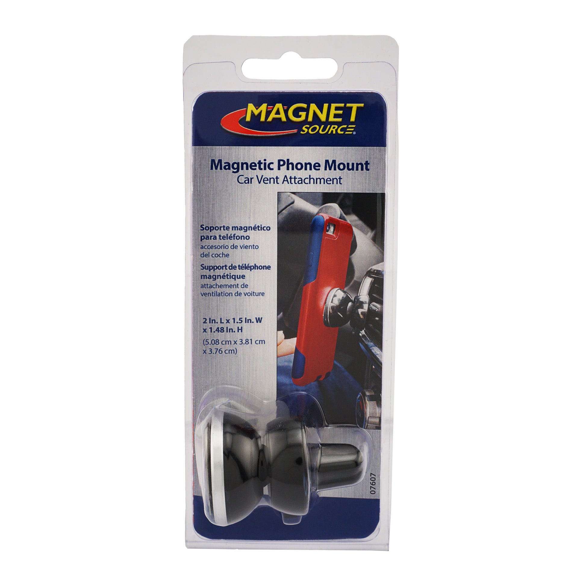 Load image into Gallery viewer, 07607 Magnetic Cell Phone Mount, Car Vent Attachment - Left Side View