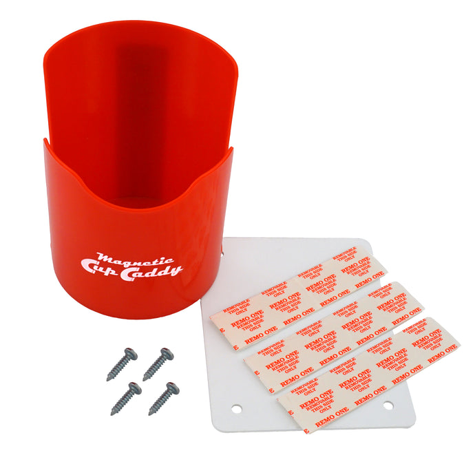 07615 Magnetic Cup Caddy™ Plus, Red - 45 Degree Angle View