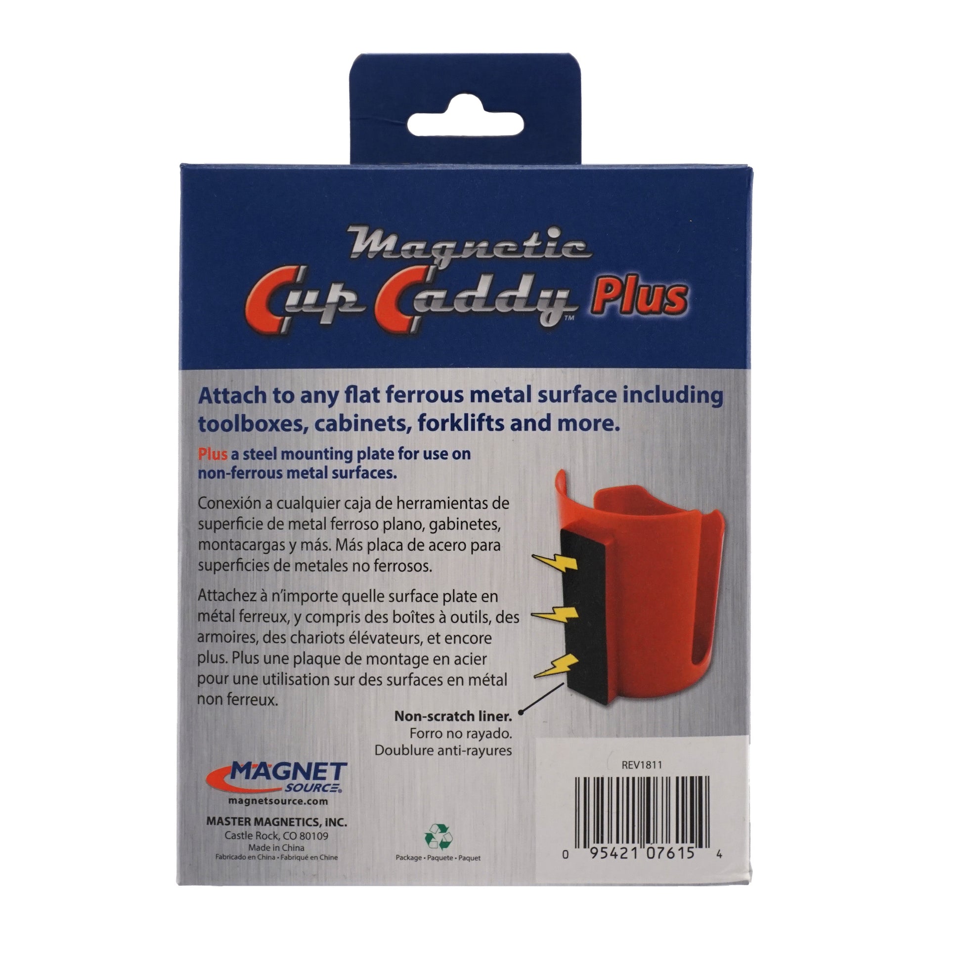 Load image into Gallery viewer, 07615 Magnetic Cup Caddy™ Plus, Red - 45 Degree Angle View