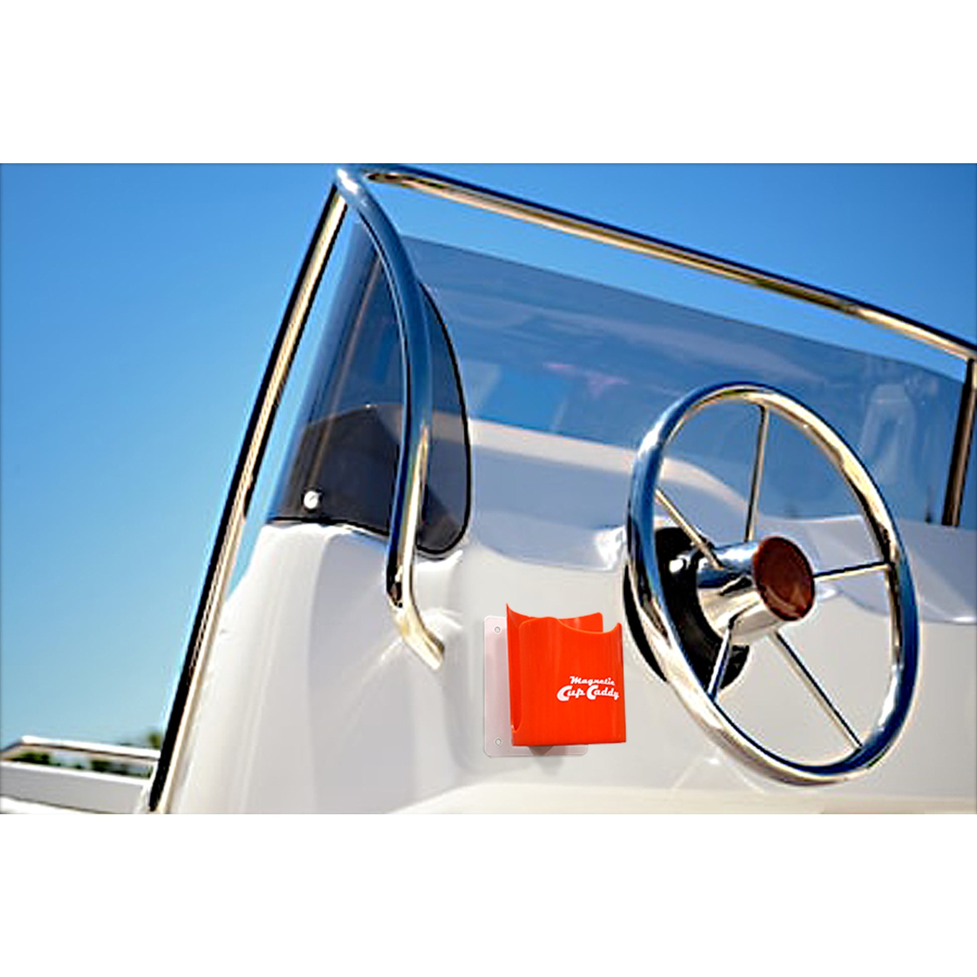 Load image into Gallery viewer, 07615 Magnetic Cup Caddy™ Plus, Red - In Use