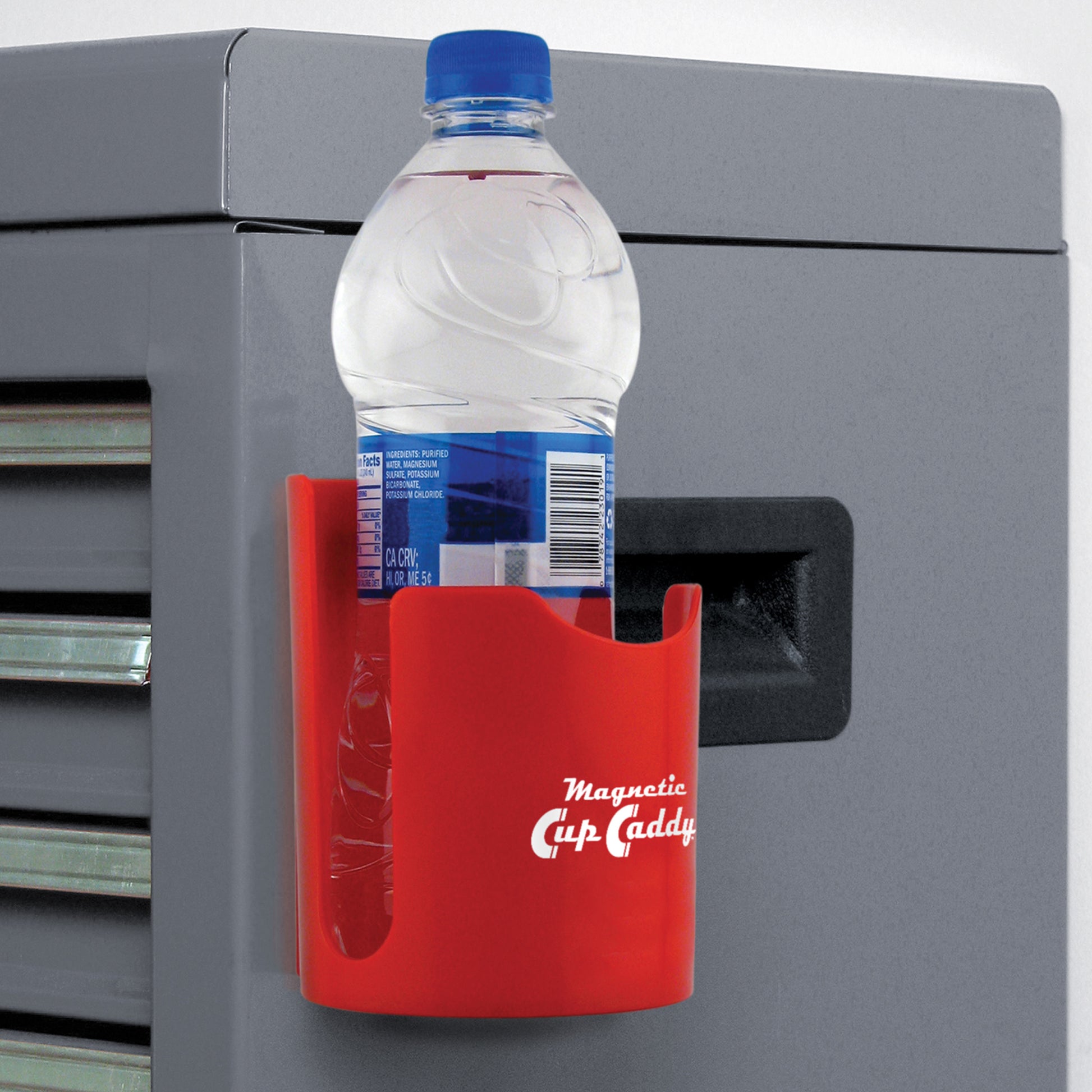 Load image into Gallery viewer, 07615 Magnetic Cup Caddy™ Plus, Red - Back View