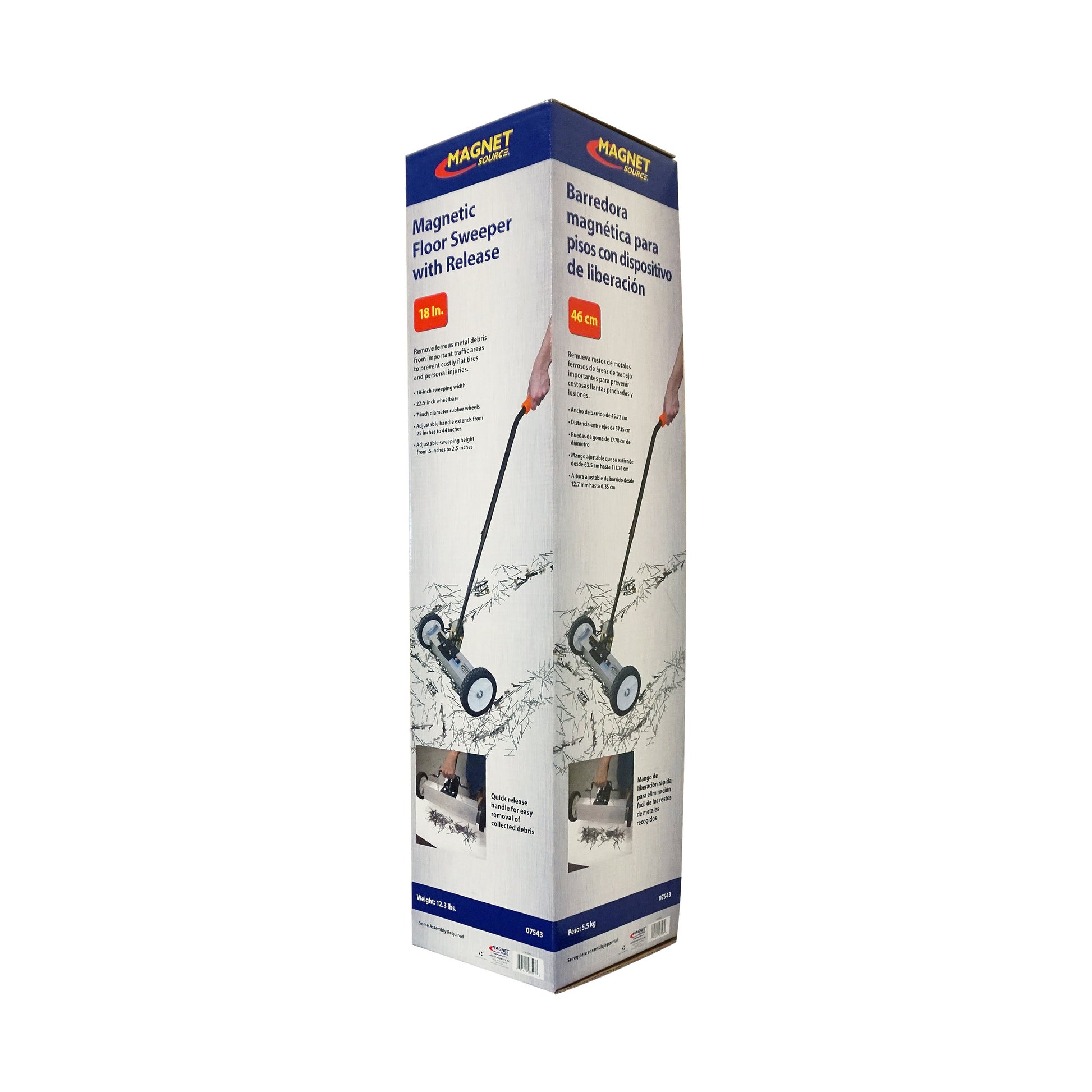 Load image into Gallery viewer, 07543 Magnetic Floor Sweeper with Quick Release - 45 Degree Angle View