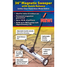 Load image into Gallery viewer, 07643 Magnetic Floor Sweeper with Quick Release - Infographic