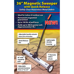 07643 Magnetic Floor Sweeper with Quick Release - Infographic