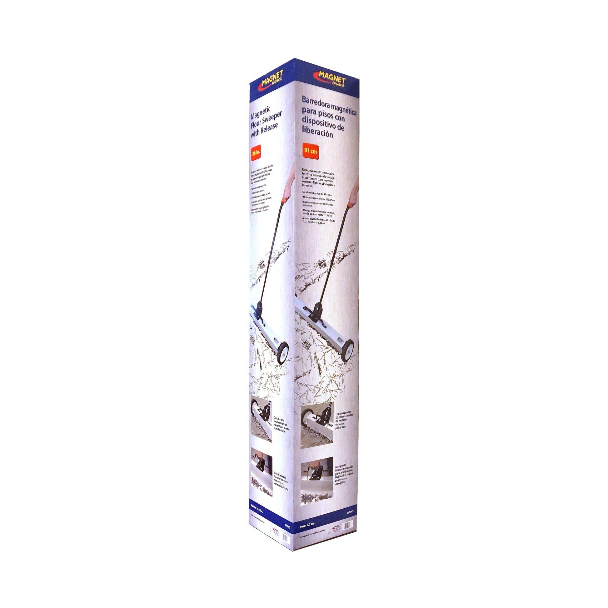 Load image into Gallery viewer, 07643 Magnetic Floor Sweeper with Quick Release - 45 Degree Angle View