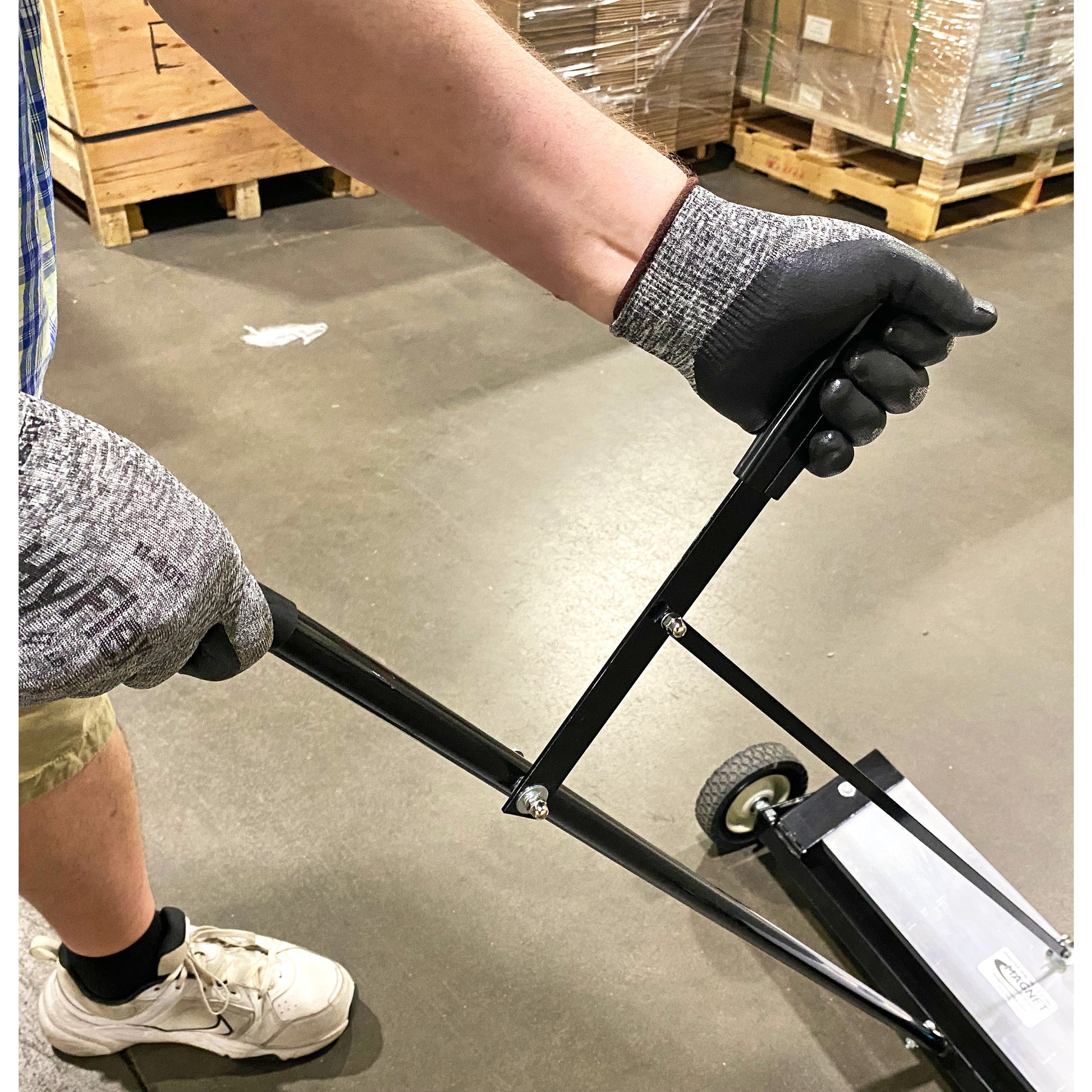 Load image into Gallery viewer, MFSM24RX Magnetic Floor Sweeper with Quick Release - In Use