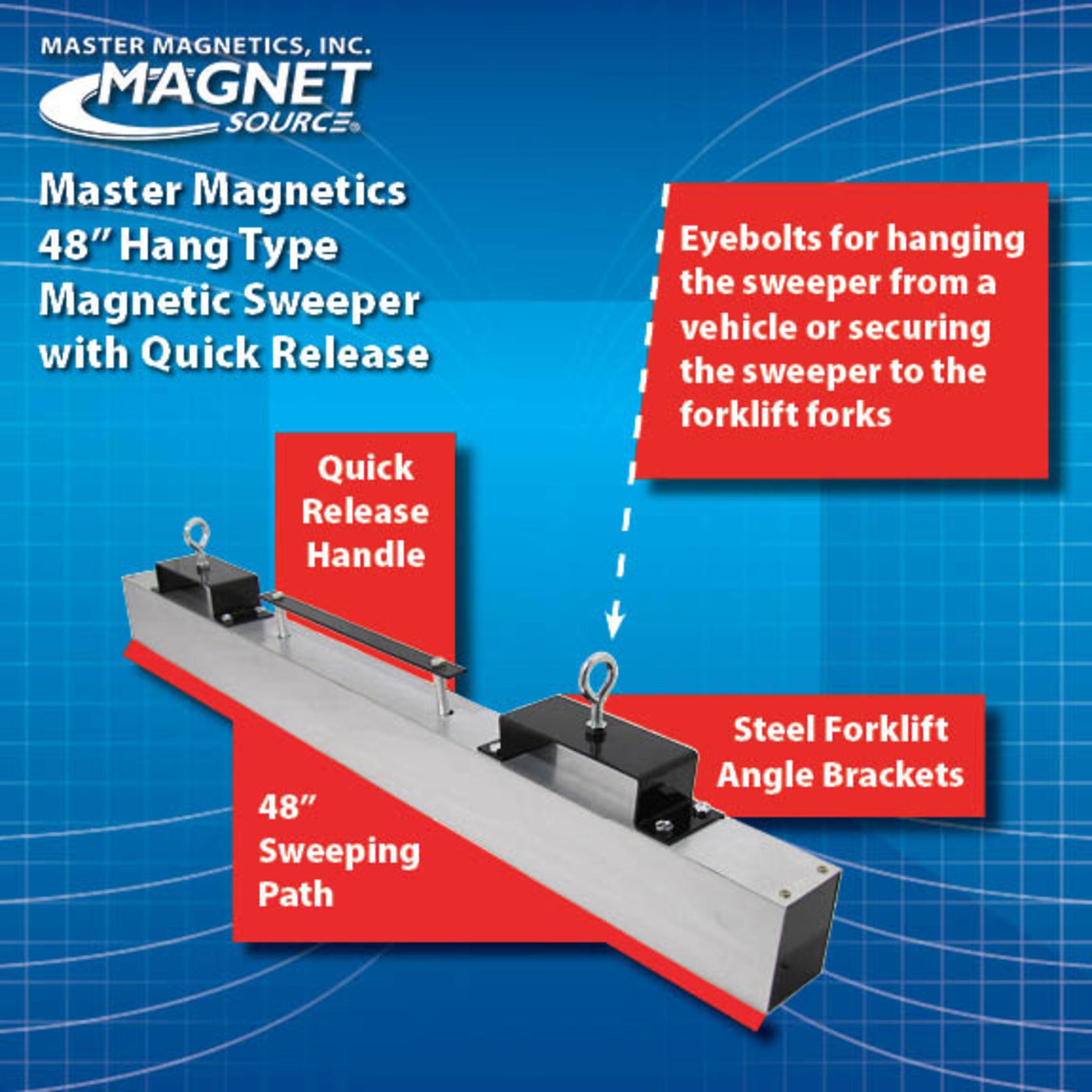 Load image into Gallery viewer, MRHS48RXC Magnetic Floor Sweeper with Quick Release - Information