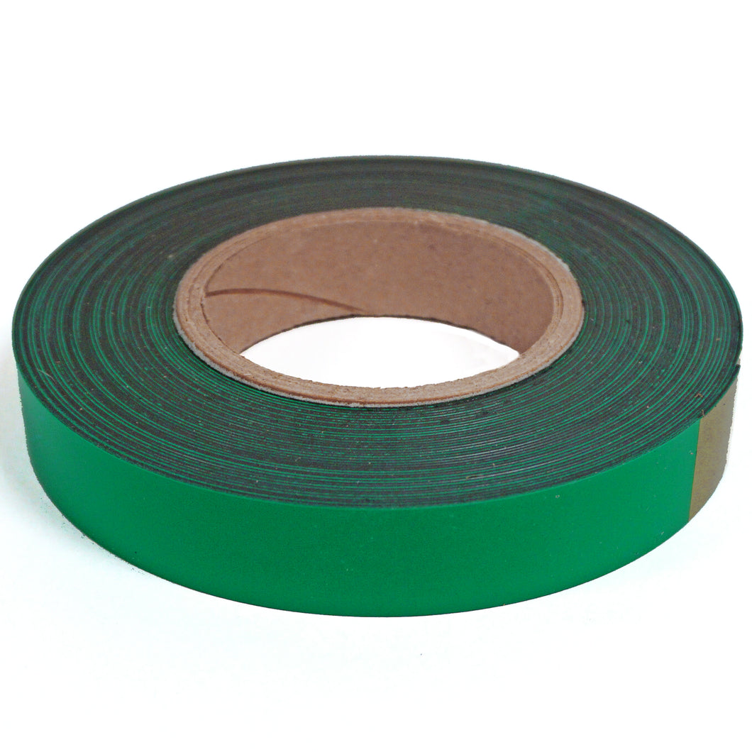 ZGN03040GR/WKS50 Magnetic Labeling Strip w/ Green Vinyl Surface - 45 Degree Angle View