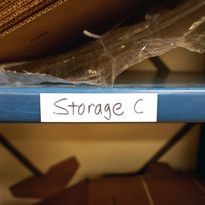 ZGN03040W/WKS50BX Magnetic Labeling Strip w/ White Vinyl Surface - In Use