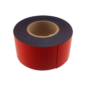 ZGN03090R/WKS50 Magnetic Labeling Strip with Red Vinyl Surface - 45 Degree Angle View